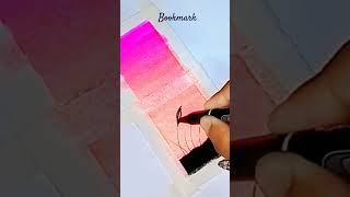 Diy Bookmark With Doms Brush Pen | Painting With Doms Brush Pen #painting #art #shorts #satisfying