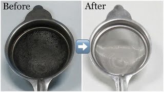 How to clean sieve / clean tea strainer /metal sieve cleaning