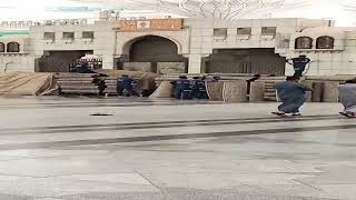 removing pray mat from Masjid e Nabvi SAW . #shorts