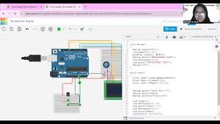 Simulasi TinkerCAD Membuat Rangkaian Termometer Digital