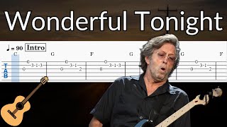 Wonderful Tonight - Guitar Solo Tab Easy