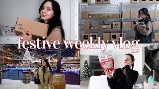 VLOGMAS | binge eating during the holidays, new tattoo, xmas market, date night, pack orders with us