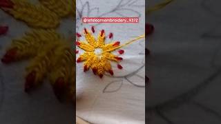 beautiful flower Embroidery for beginners #shorts