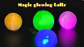 Magic glowing balls in different colors, battery-less wireless