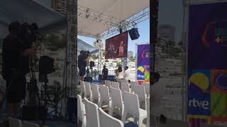 Prête pour la conférence de presse Benidorm Fest 2023.