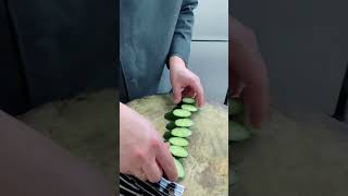 Cucumber  cutting skill . #shorts #chinesechef #viralvideo