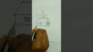 simple house నీ draw చేయడం ఎలా || #ytshorts #shorts