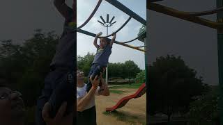 A Little Boy Does The Monkey Bars#ytshorts#kids fun activites#shortsvideo