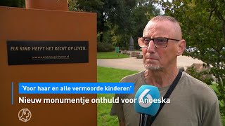 Nieuw monumentje onthuld voor Anoeska: 'Voor haar en alle vermoorde kinderen' | Hart van Nederland