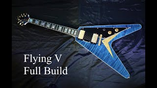 Flying V type blue   Spirit -Ao-   Full build by NAKAGAWA GUITARS　フライングVカスタムタイプを作りました。