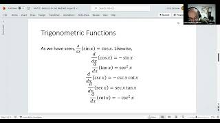 Derivatives of Trigonometric Functions