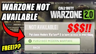 WARZONE 2 BROKEN | WARZONE 2.0 NOT AVAILABLE UNLESS YOU BUY MODERN WARFARE 2 GLITCH