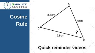 Cosine Rule 2 - Quick Video GCSE Maths - Grade 7