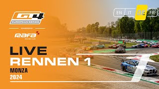 LIVE I Rennen 1 I Monza I GT4 European Series Powered by RAFA Racing Club 2024 (Deutsche)