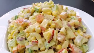 CREAMY PASTA SALAD❗BEST EVER PASTA SALAD❗EASY & DELICIOUS PASTA SALAD RECIPE BY RUSTIC FLAVOURS😍