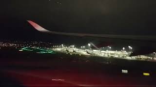 Lufthansa A350 takeoff from San Francisco to Munich Germany.