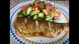 Healthy sea bass and salad 🥗