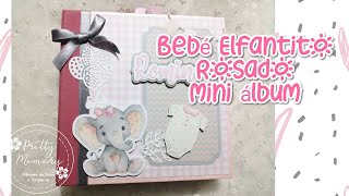 MINI ALBUM PARA BEBITA CON ELEFANTITO ROSADO!!!!