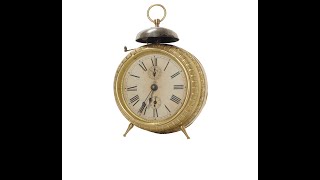 1894 Antique German Alarm desk clock by Gebrüder Junghans #AntiqueClocksDepot