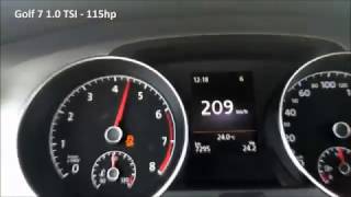 Golf 7 1.0TSI 0-210 MAX SPEED !