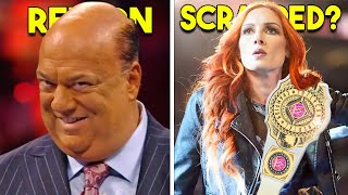 Paul Heyman WWE Return Rumors...Dave Meltzer Under Fire...WWE Title Plans Scrapped?...Wrestling News