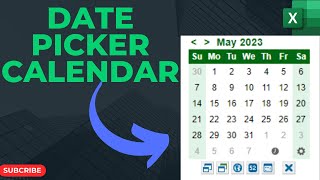 How to Add Date Picker Calendar in Excel | Insert Calendar in MS Excel