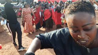 dancing and gift show at Ghana funeral grounds