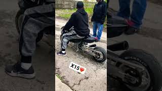 Stretched￼ X15 super pocket bike🔥🤘🏽#chicago #bike #pocketbike