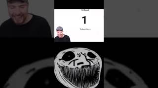 MrBeast hits 0 subs #trending #mrbeast #pewdiepie troll face meme