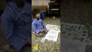 Sushanth drawing on his second birthday