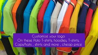 Start your own custom print and embroidery business 100% cotton T-shirts, hoodies, hats