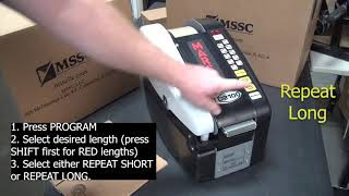 Marsh TD2100 TDE Electric Gummed Tape Dispenser - How To Program Lengths