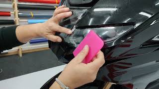 BMW R1250RT 21-on. HOW TO apply, install, tutorial PPF headlight protection film stickers decals