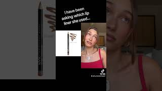 Hailey Bieber Lip pencil makeup #haileybieber #rhodeskin #nyxcosmetics