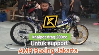 Knalpot drag motor #mxking 200cc @KraceExhaust