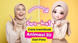 🔴 Tutorial membuat Animasi 3D dari foto di HP || Tutorial AI untuk Pemula