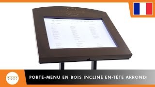 Porte-Menu – En Bois Incliné en-tête Arrondi