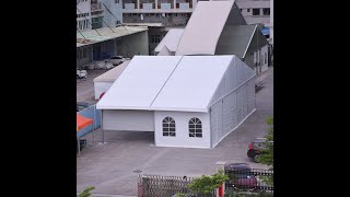 18m+1m aluminum structure portable warhouse building