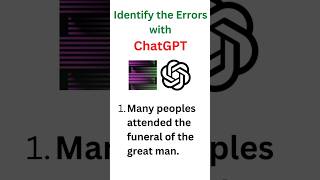 Find the Error in the sentence using ChatGPT | #shorts #ytshorts #youtubeshorts #chatgpt