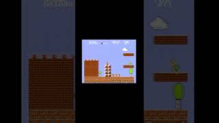 Pasando el nivel 8-3 sin parar. Super Mario Bros 1 NES 1985 #nintendo