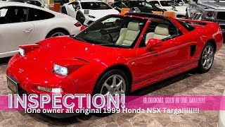 I inspected a MINT 99 Honda NSX Targa top