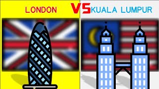 Kuala Lumpur Vs London City Skyscraper Comparison