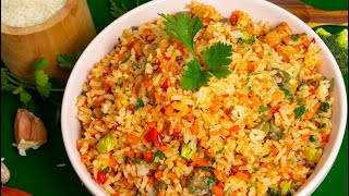 Arroz con alcaparras y verduras | Super rápido y delicioso