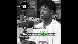 21 Savage : "I STARTED Selling Weed To Get A PHONE" | 21 Savage Interview #shorts #21savage