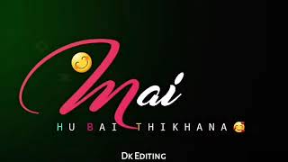 2020 Mushap song status | New Whatsapp status | Black screen status | Dk editing