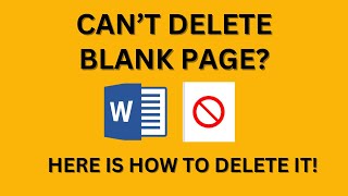 How to Delete Unwanted Blank Page [IN 30 SECONDS]