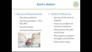 Brief Intervention Skills for Primary Care Clinicians and Behavioral Health Consult