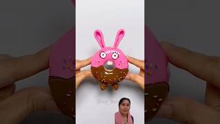 🐰+🍩 Bunny Donuts squishy DIY with Nano Tape! #youtubeshorts