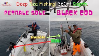 Petrale Sole & Black Cod | Deep Sea Fishing | 360ft Depth.