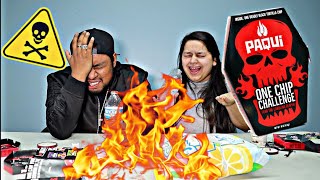 ONE CHIP CHALLENGE!!! WE TRIED THE HOTTEST CHIP IN THE WORLD